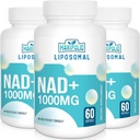 Lipozomální NAD + dodatek 1000 mg PHARMAD 124; nejvyšší NAD Pontechy PHARMAD 124; Max Absorpční GARMAD 124; čistý NAD doplněk PHARMAD 124; Opravy energie a DNA, aging defense, Brain Function PHARMAL 124; 180 Softgels
