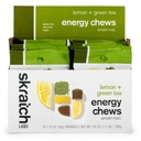 Skratch Labs Energy Chews CLANE124; Gummies for running, Cycling, and Sports Performance CLANE124; Gel Alternative CLANE124; Matcha + Lemon (10 Pack) CLANE124; Gluten Free, Vegan