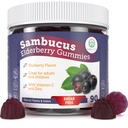 Očistěte život Sugar- Volný Elderberry gumy s vitamínem C & zinek pro dospělé a děti, Imunitní podpora doplněk pro zdraví dýchacích, Sambucus Elderberry Antioxidant Gummies - Vegan, 90 Počet