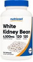 Nutricost White Ledviny Fazole Kapsle 6,500mg Ekvivalentní, 120 Kapsle - Vegetariánské Caps, gluten zdarma a GMO zdarma