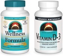 Zdroj Naturals Wellness Formule a 5000 iu Vitamin D-3, 240 Kapsle v každé lahvičce