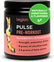 LEGION- Všechny přírodní oxid dusnatý Precvičení nápoj na zvýšení energie, Creatine Free, přirozeně slazené, Beta Alanin, Citruline, Alpha GPC (Blueberry Lemonade)