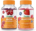 Živé železo s vitaminem C + Glukóza, Gummies Bundle - Great Ochutnávání, Vitamin dodatek, Lepek zdarma, GMO zdarma, Žvýkací žlab