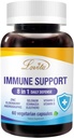 Lovita imunitní podpora 8 v 1, Elderberry se zinem a vitamínem C, Vitamin D, Selen & Echinacea, Andrographis, Sibiřský ženšen - Imunitní Booster dodatek, 60 Vegetariánské kapsle