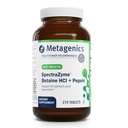 Metagenika SpectraZyme Betaine HCI + Pepsin - Podporuje zdraví a podporu žaludku v potravě * - s Betaine HCl & Pepsin - Proteolytic Digestive Enzyme * - Non- GMO - 135 Servings - 270 Tablety
