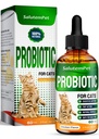 Probiotika pro kočky pro stravitelnou podporu - Kočičí probiotika pro vnitřní kočky Nápověda s kolikou, Upset Stomachs, Průjem, Plyn, a Bloating - Prebiotika + Pleasant Chicken Flavor Inside - 2 Oz