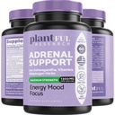 Adrenal Supplement & Cortisol Manager Supplementary γ Ultra High Purity Adaptogens, Ashwagandha Extract, Rhodiola Rosea Kapsle pro přírodní energii, Únava, Mood Boost Non GMO