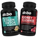 Colon Cleanser Detox & Ledviny Cleanse - 15 denní Colon Cleanse pilulky s Ginger & Ledviny Detox Supplement Cranberry - Bowel Hnutí doplňky pro střevní Žaludek Bloating Gut & Ledviny