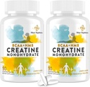 8- in-1 Creatin Monohydrát s BCAA & HMB, 5000 mg pro muže a ženy, Creatine Chews for Muscle, Recovery, Endurance & Strength, High Absorpce, Lemon Flavor, Sugar- Free, 180 Tablety