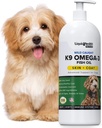 Liquid Health Domácí zvířata K9 Omega 3 Rybí olej pro psy - Liquid Omega 3 Doplněk pro zvířata s EPA + DPA + DHA - Snižte svědění a prolévání, Support Joints, Imunity, Brain & Heart Health - USA Made (16 oz)