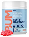 RAW Pre Workout Powder, Thavage (5 Peat, Red Gummy) - Chris Bumstead Sports Nutrition Dodatek pro muže a ženy - Cbum Pre Workout for Working Out, Hydration, Mental Focus & Energy - 40 Služeb