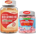 Pouzdro: Vitamin C + D3 + Zinkové gumy pro dospělé 50 + & Vitamin K2 gumy