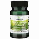 Swanson Black Ginger Extract - Podporuje zdravý krevní oběh a fyzickou vigor - May Aid Heart Health, Muscle Tissue, and Wellbeing - (30 Veggie Kapsle, 100mg každý) 1 balení