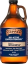 Superior Copper Bio- Active Copper Hydrosol, Daily + 4- in-1 Wellness Supplement for Joint and Bone *, Hair, Skin and Nails *, Cardiovaskulární zdraví * and Energy and Metabolismus Support *, 64oz