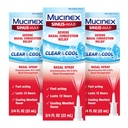 Mucinex Sinus- Max Nasal Spray Decongestant, 12 hodin Over- The- Counter Medication Nose Spray for Sinus Relief, Nasal Decongestants for Dospělí, Chladicí mentol, 0.75 Fl Oz (balení po 3)