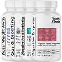 Mládež & Tonic Bloating Relief s Pre & Probiotika z zadržování vody, plyn nebo jídlo Digestion s vodními prášky, kapalné aktivované Charcoal a stravitelné Enzymy Bundle Pack