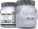 Primal Creatin Monohydrát Prášek (400 Grams) 124; Neochucené Micronized Creatin Muscle Development Dodatek pro Pre- Workout & Recovery 124; 5g Creatine Monohydrát per Serving