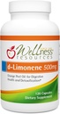 Wellness Resources High Potency d- Limonene Kapsle 500mg, 120 Kapsle - Orange Peel Extract for Digestive Health, Heartburn, Acid Reflux, Detoxifikace