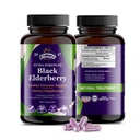 Black Elderberry Kapsle 124; 180 hrabě 124; Sambucus Elderberry Vitamíny, Non- GMO, Gluten Free, Organic Elderberry Extract Sambucus Nigra