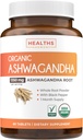 USDA Organic Ashwagandha Dodatek - High Potency Ashwagandha Pills Made with Organic Black Pepper for Enhanced Absorption - Vegan Non- GMO Made in the USA & Lab Ověřeno (1 Měsíce dodávky)