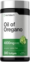 Horbäach Oregano Oil PHARMAD124; 4000mg PHARMAD124; 300 Softgel Kapsle PHARD124; Přirozeně Occurring Carvacrol Pills PHARD124; Non- GMO a gluten zdarma Extract Dodatek
