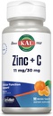 KAL Zink Plus C, okamžité rozpuštění vitaminu C a zinku, buněčná funkce a imunitní podpora, optimální absorpce, přírodní tangerine Flavor, 60- denní záruka vrácení peněz, 90 Služeb, 90 Mikro tablety