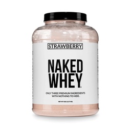 NAKED Jahodový syrovátkový protein - všechny přírodní tráva Fed syrovátkový prášek + sušené jahody + kokosové sugar- 5lb Bulk, GMO-Free, Soy Free, gluten Free. Pomoc růst a zotavení svalů - 61 Služeb