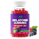 Melatonin 20mg Žvýkačky (120 hrabě) - Maximální síla spánková podpora pro dospělé s 10 mg melatoninu per Gummy - gluten- Free, Non- GMO, Vegetariánské, Great Ochutnávání Smíšené Berry Flavor - 60 Služeb