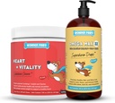 WONDER PAWS Srdce + Vitality Superhrdina Žvýkačky Plus Omega Max Fish Oil - pro psy Srdce zdraví, kůže a společná péče a imunitní podpora - Srdce + Vitalita 90 Žvýkačky - Omega Max 16 Ounces