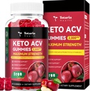 Totaria Keto ACV Gummies - 2000mg Apple Cider Ocet Gummies Sugar- Free Support Stature Health with Probiotics, B12, Keto doplňky pro ženy a muže, 60 Counts