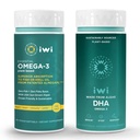 Iwi Omega33 Essential & DHA Omega33 Bundle, 30 Servings, Vegan Plant- Based Algae Omega 3, Krill & Fish Oil Alternative, No Fishy Aftertact
