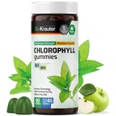 BIO KRAUTER Chlorofylové gumy - 90 Chews - Chlorofyl doplňky - Přírodní kůže & Detox Support - Vegan, Pectin based, Non- GMO Chews