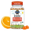 Zahrada života dětí Organický vitamin D3 Gummies s 800 IU (100% denní hodnota) pro silné kosti, zuby, mozek & imunitu - Non- GMO, No Gluten, Vegetarian, Cukr zdarma, Orange Flavor, 60 Služeb