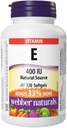 Webber Naturals Vitamin E Přírodní zdroj Softgel, 400 NU- 120 Softgels