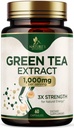 Zelený čaj Extract Kapsle 1000 mg - Standardizované 45% EGCG & 98% Polyfenoly - 3X Síla Zelený čaj pilulky pro přírodní energii - Podporuje srdeční zdraví, bylinný dodatek, Vegan, Non- GMO - 60 Kapsle