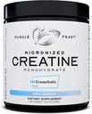 Muscle Feast Creavitalis Micronized Creatin Monohydrát prášek 124; Premium Pre- Workout nebo Post- Workout 124; Easy to Mix, gluten- Free, Safe and Pure, Kosher Certified (200g Guidelines 124; 66 Servings), Neochucené