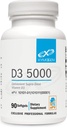 XYMOGEN D3 5000 - Biologicky dostupný vitamin D3 5000 IU (125 mcg) - Doplněk vitaminu D k podpoře imunitního zdraví, zdraví kostí + srdce (90 Gelatin Softgels)
