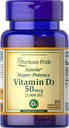 Puritan 's Pride Sunvite Super High Potency Vitamin D3 2000IU 100 Softgels