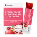 BOTO Beauty Secret Granate Collagen 20g - Korean Beauty Colagen Jelly Stick, Low Molekular Fish Collagen, Granátová ochucená - Balení po 15