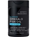 Sports Research Triple Strength Omega 3 Fish Oil 1250mg od Wild Alaskan Pollock - Neškodlivý doplněk Fish Oil s Omega33 EPA & DHA - Udržitelně sourced, non-GMO, gluten Free - 30 Softgels