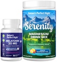 Nature 's Perfect Night Melatonin 20mg Quick Disold Mixed Berry 180 Počet se Serenity Magnesium Powder 15 oz Lemon Raspberry