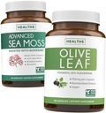 Moss Moss & Olive Leaf Extract (1-Month Supply) Olive Moss Blend - Organic Irish Sea Moss - Surový vegan dodatek (60 Caps) & Olive Leaf Extract Super Strength: 20% Oleuropein - Vegetarian (120 Caps)