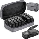 AUVON Canvas Taška XL Týdenní Pill Organizátor 2 krát denně, Travel Pill Box 7 Day s One- Side Velké otevření, AM PM Pill Pouzdro s přenosným Cloth Bag pro doplňky, Vitamíny, Rybí oleje