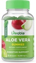 Živé Aloe Vera doplněk žvýkačky pro dospělé - 10,000 mg - Velký Ochutnávání přírodní ochucené žvýkačky - Gluten zdarma, Vegan, Non-GMO Žvýkací - pro dospělé, muže, ženy - 60 Gummies - 30 Dávky