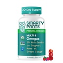 SmartyPants Organic Prenatal Vitaminy pro ženy, Multivitamin Gummies: Biotin, Methylfolát, Omega 3 (ALA), Vitamin D3, C, Vitamin B12, B6, A, K2 & Zink, Cholin, Vegetarian, 120 Day Supply (30 Day Supply)