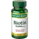 Příroda je Bounty Biotin 10, 000 Mcg, rychlé uvolnění Softgels 120 Ea (balení po 2)