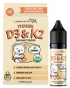 Legendární mléko organické Baby Vitamin D3 K2 Tekuté Kapky, 400 IU Vitamin D Kapky pro kojence - Vitamin D pro novorozence, Toddlers, a děti - Vegan, 90 Služebnictví