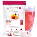 AgelessLX Práškový dodatek pro ženy - s HMB Kolagen Enhancer Plus Vitamin D3 s K2, Koňský ocas a Biotin pro Lean Muscle a pevnější vlasy a nehty - 30 Powder Packets Jahodová limonáda