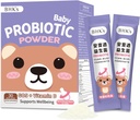 BHK 's Baby Probiotic Powder, + Vitamin D, Reduces Colic, Gas & Spit- ups, Health Poops, Reduces Crying & Fusing & Promotes Digestive Comfort, Newborns, Baby & Infants, 30 Sticks