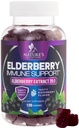 Elderberry Imunitate Support Gummies - Super Koncentrované 35: 1 Extrakt, Ekvivalentní pro 4200mg Elderberry - Sambucus Black Elder Berry Vitamin Supplement, Denní podpora pro děti a dospělé - 120 Gumy